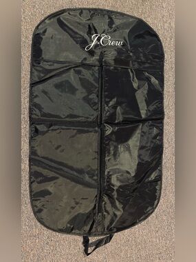 J. Crew Black Travel Garment Bag with Top Logo